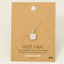 Gold Dipped Square Rhinestone Pendant Necklace: S