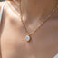 Gold Dipped Cz Cushion Cut Bezel Paperclip Necklace: GOLD