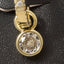 Pave Huggie Round Bezel Cz Drop Earrings: GOLD