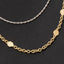 Dainty Layered Disc Station Necklace: G