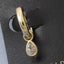 Bezel Hoop Pear Cz Drop Earrings: 2SILVER