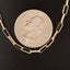 Gold Dipped Rectangle Chain Link Necklace: G