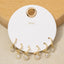 Cz Bezel Drop Charm Hoop Earring Set: GCL