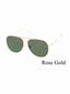 Metal Square Aviator Sunglasses