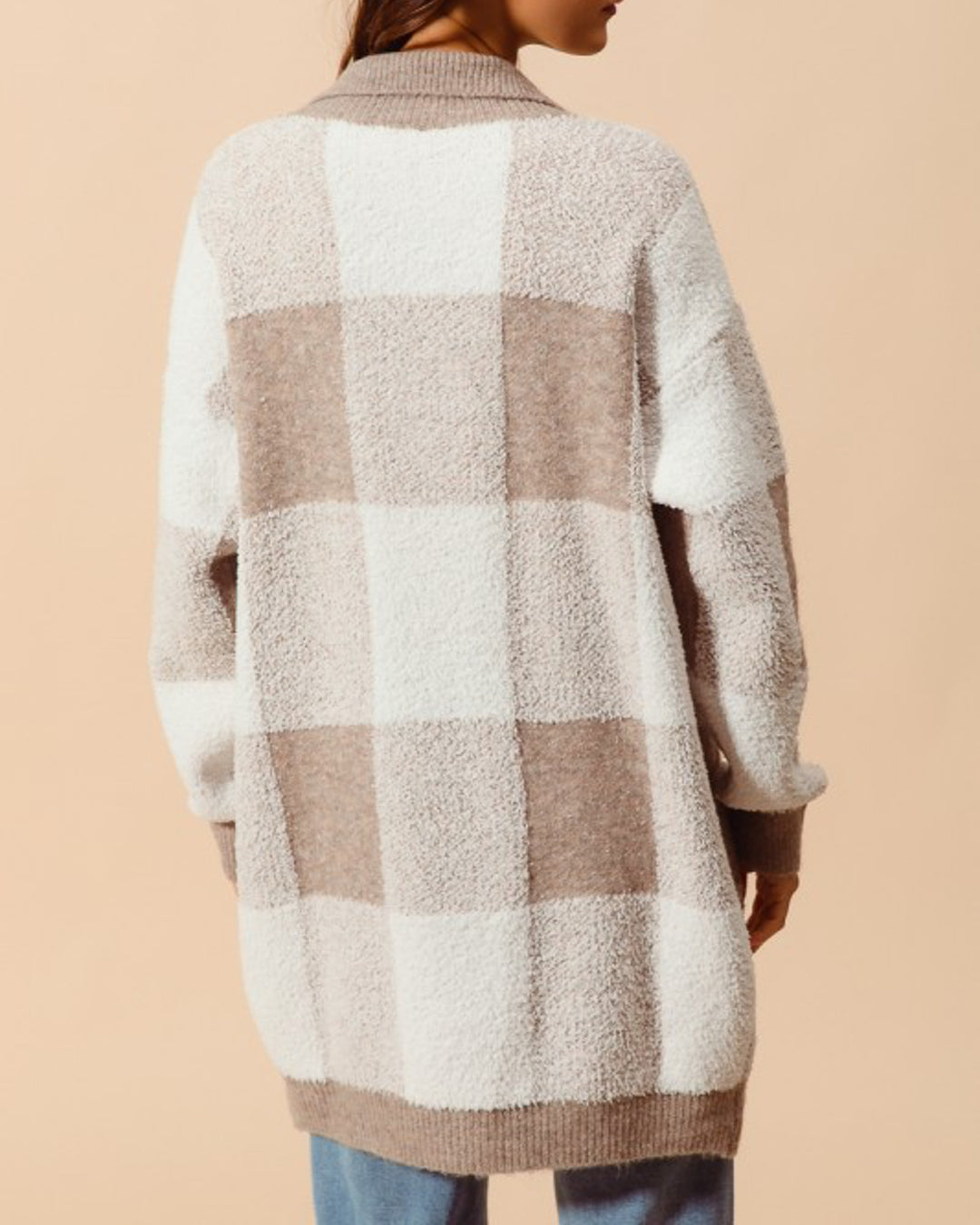 Soft Touch Checkered Cardigan