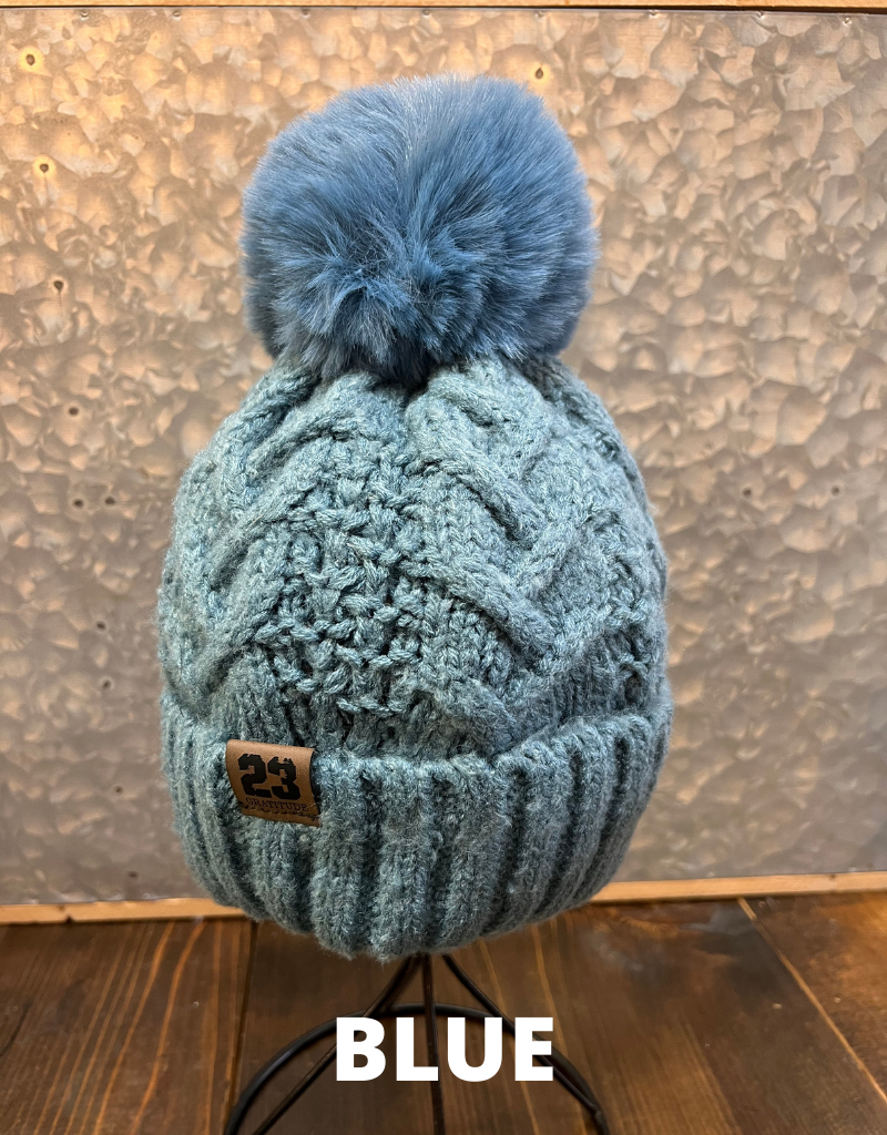 23 Gratitude Pom Pom Beanie