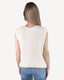Textured Knit Buttoned Sweater Vest - White