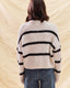 Stripe Button Cozy Sweater Cardigan