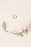 Mixed Long Oval Hinge Hoop Earrings Set: GD