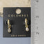 Bezel Hoop Pear Cz Drop Earrings: GOLD