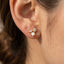 Mini Triple Rhinestone Stud Earring: G