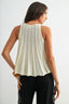 Sleeveless Knit Top With Flared Hem