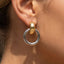 Gold Dipped Two Tone Door Knocker Earrings: GOLD