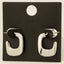 Gold Dipped Thick Squared Hoop Earrings: GOLD