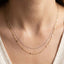 Dainty Layered Disc Station Necklace: G