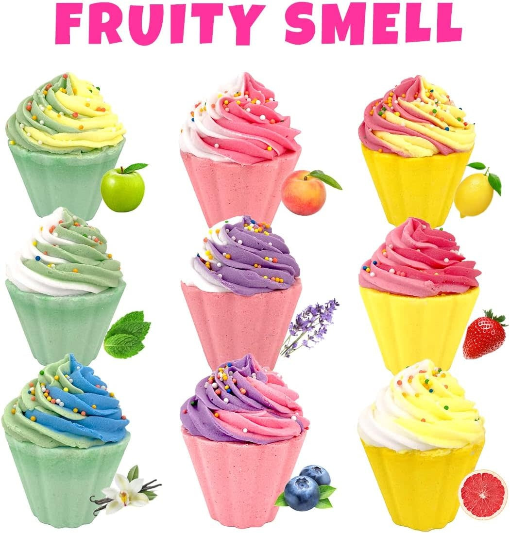 Cupcake Bath Bombs with Surprise Inside