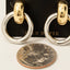 Gold Dipped Two Tone Door Knocker Earrings: GOLD