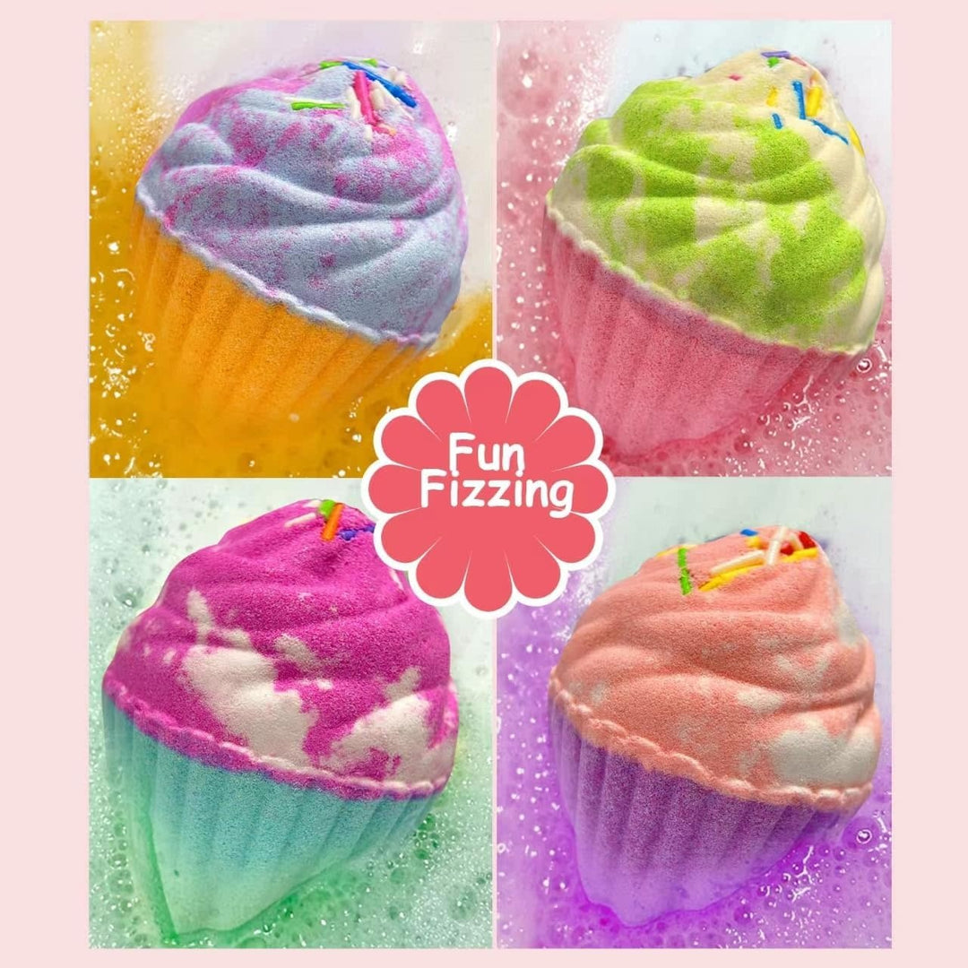 Mini Cupcake Bath Bombs with Surprise Inside