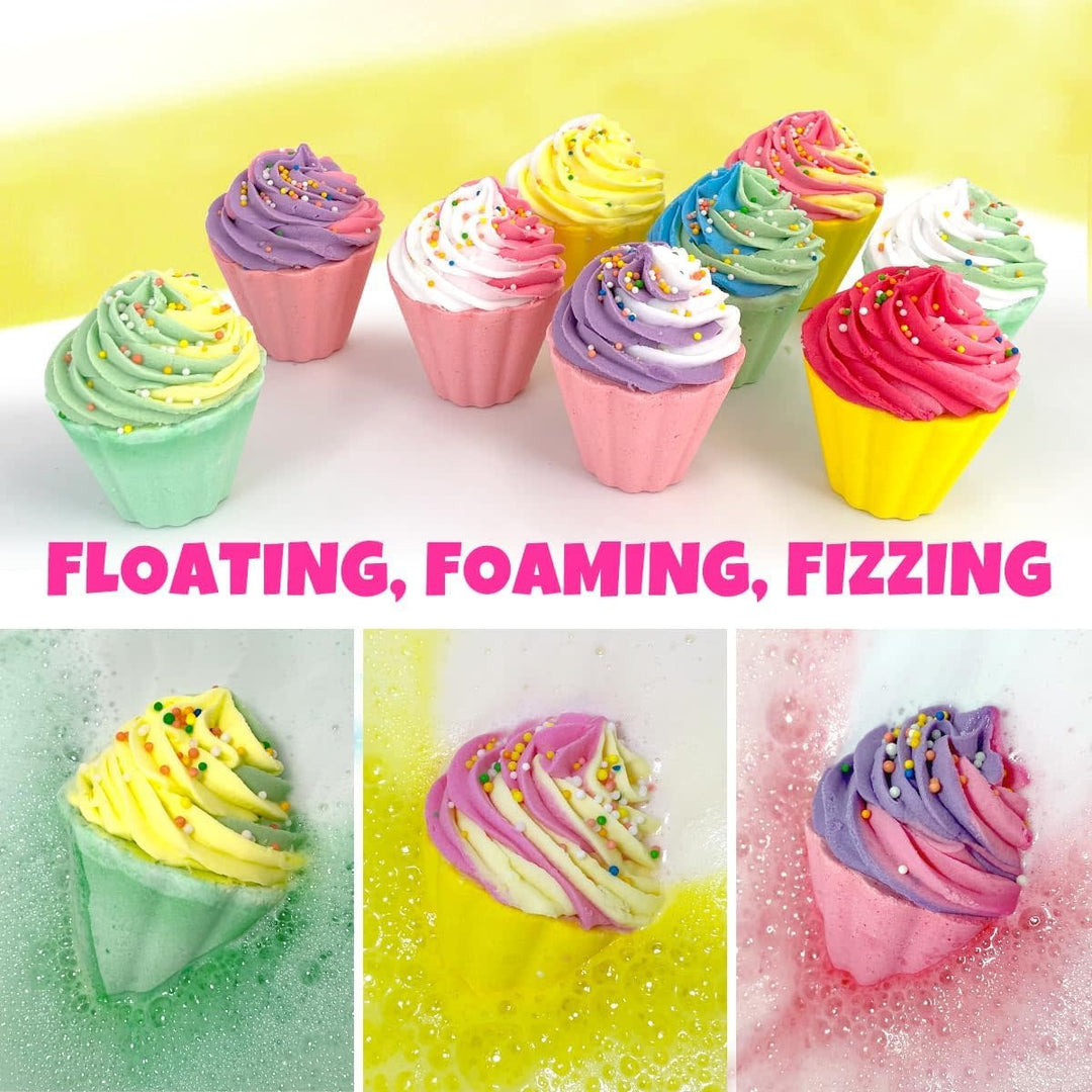 Cupcake Bath Bombs with Surprise Inside