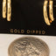 Gold Dipped Double Layered Hoop Earrings: GOLD