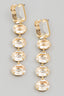 Oval Crystal Rhinestone Drop Earrings