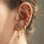 Ten Piece Assorted Cz Cross Earrings Set: SMT