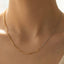 Gold Half Box Half Paperclip Chain Necklace: G