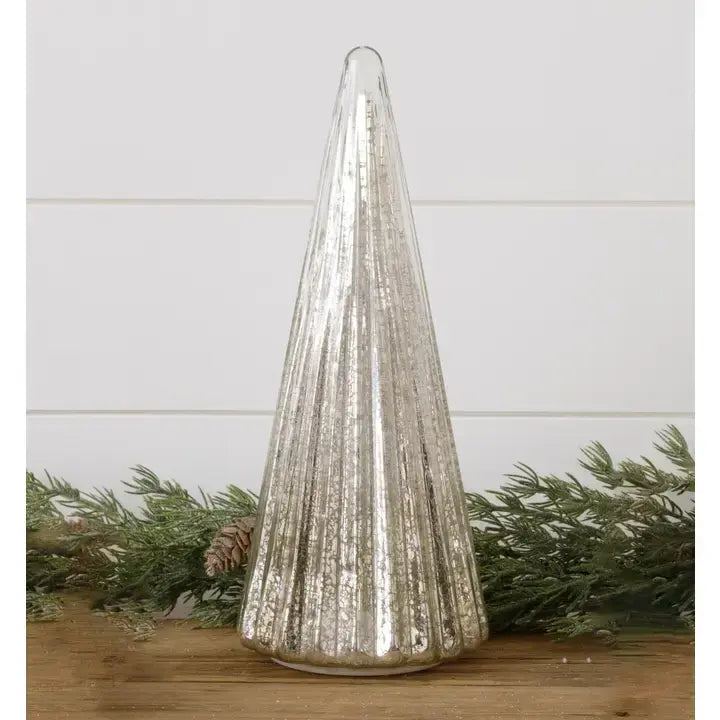 Lighted Mercury Glass Tree