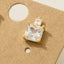 Gold Dipped Square Rhinestones Stud Earrings: G