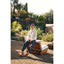 Cozy Cabin Gingham Trim Sherpa Fleece Half-Zip Pullover: CREAM
