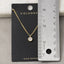 Round Bezel Cz Solitaire Pendant Necklace: GOLD
