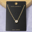 Gold Dipped Round Bezel Cz Paperclip Necklace: 2SILVER