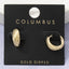 Gold Dipped Croissant Twist Huggie Hoop Earrings: G