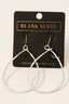 Handmade Thin Teardrop Cutout Earrings: G