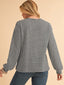 Striped Drop Shoulder Knit Top - Black