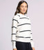 Turner Hoodie - Ivory Black Stripe