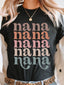 Nana Retro Graphic Tee - Heather Black