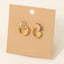 Metallic Small Flat Wide Latch Hoop Earrings: G