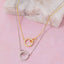 Pave Hoop Pendant Dainty Chain Necklace: GDCRY