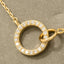 Pave Hoop Pendant Dainty Chain Necklace: GDCRY