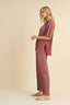 Pleated Elastic Waist Pants - Sienna
