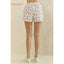Cozy Holiday Print Lounge Shorts: White Combo