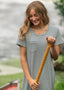 Jane Teal Stripe T-shirt Maxi Dress: S