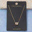Gold Dipped Cz Baguette Pendant Necklace: GOLD