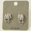 Stacked Cz Pave Chain Drape Triple Hoop Earrings: GDCRY