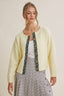 Cottage Garden Wool Blend Floral Placket Sweater Cardigan: OATMEAL