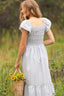 Summer Flutter Sleeve Midi Dress: XL