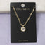 Gold Dipped Cz Cushion Cut Bezel Paperclip Necklace: GOLD
