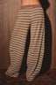 LOW RISE BARREL SWEATPANTS: BROWN-CREAM STRIPE