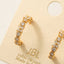 Gold Dipped Mini Cz Flower Hoop Earrings: G